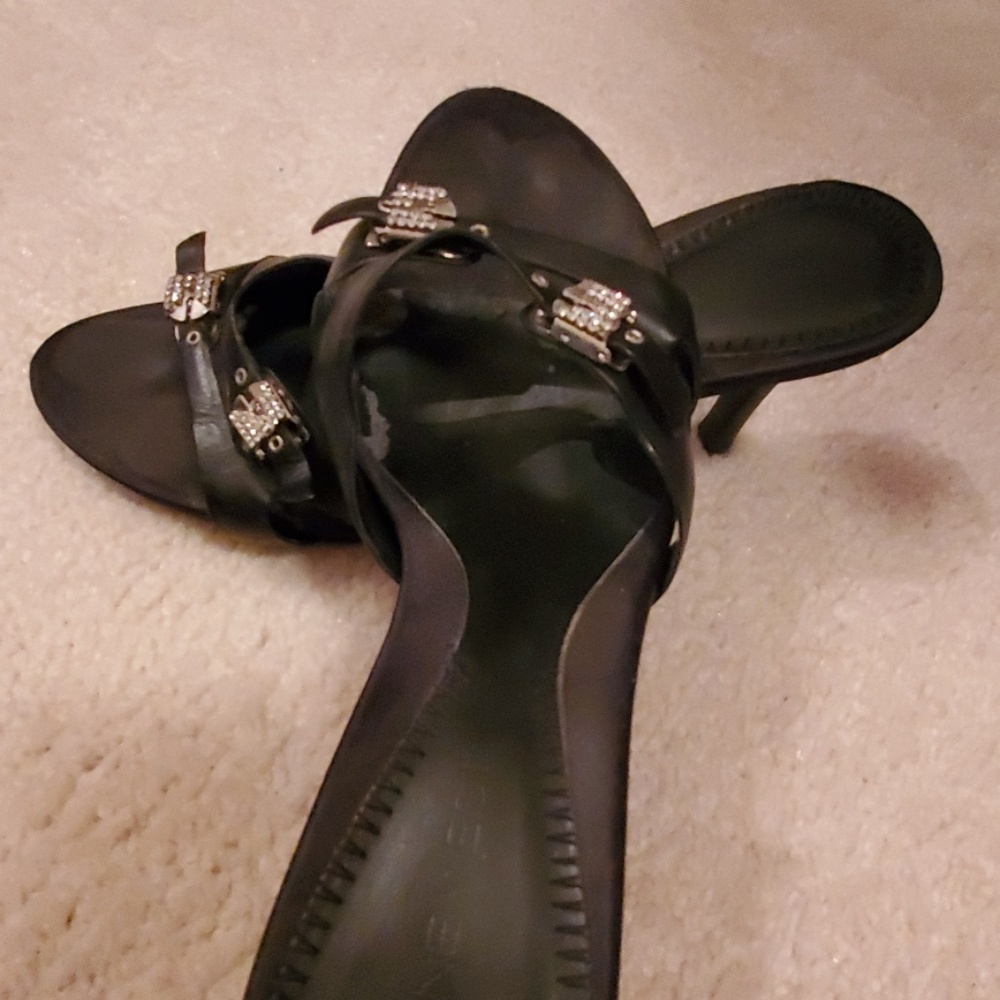 Nine West Black Heeled Sandals